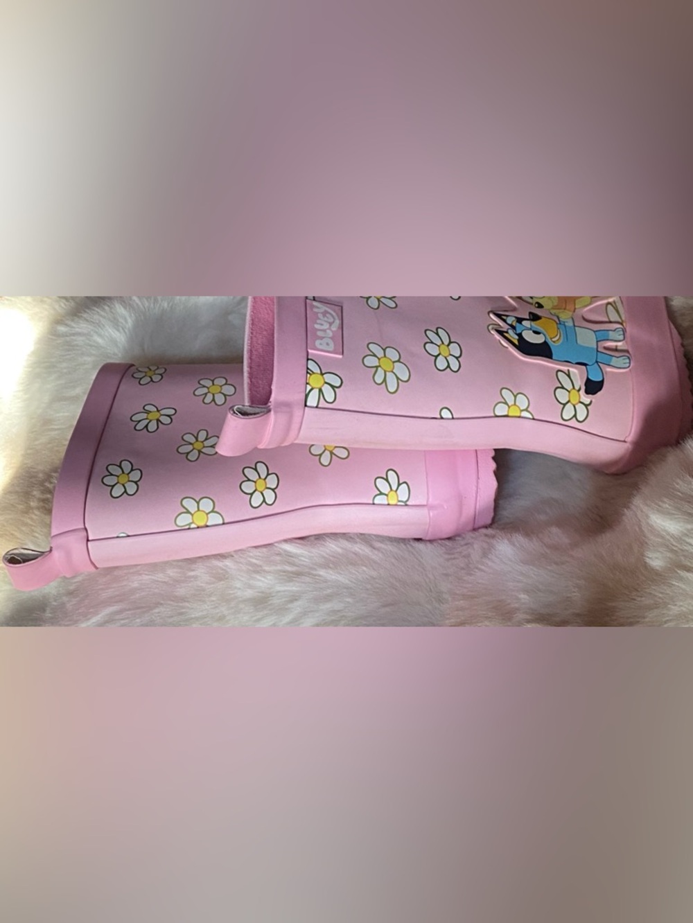 Bluey and Bingo Pink Daisy Pattern Rain boots - Picture 5 of 7